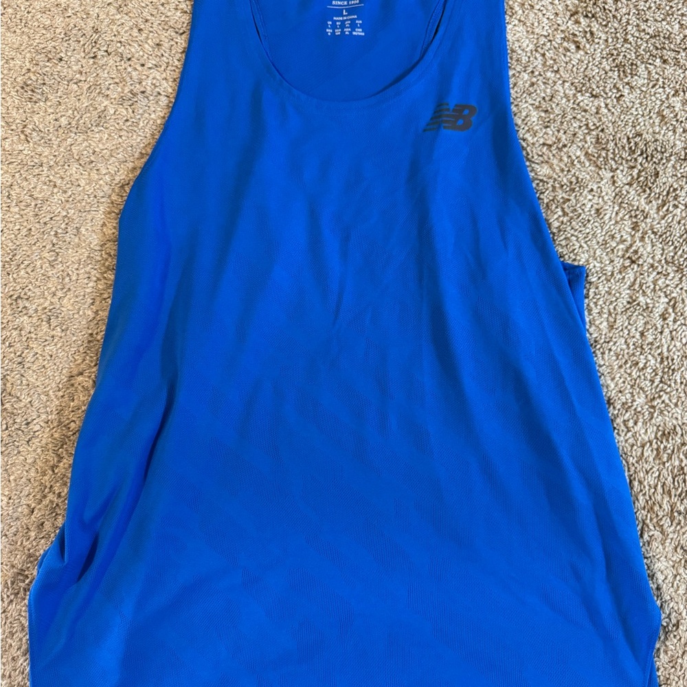 New Balance Men's Vibrant Blue Running tank